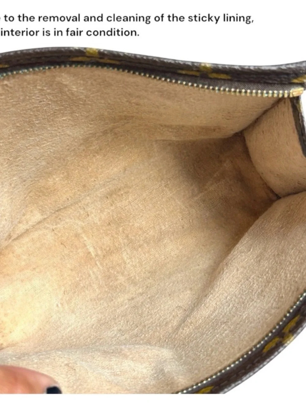 Vintage LOUIS VUITTON Monogram Toiletry 19 Pouch Clutch Bag Brown Authentic - Picture 5 of 9